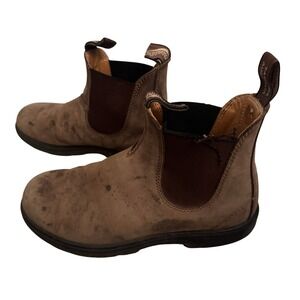 Blundstone Mens Brown Leather Chelsea Boots Worn Workwear Boots Mens 8.5/10.5